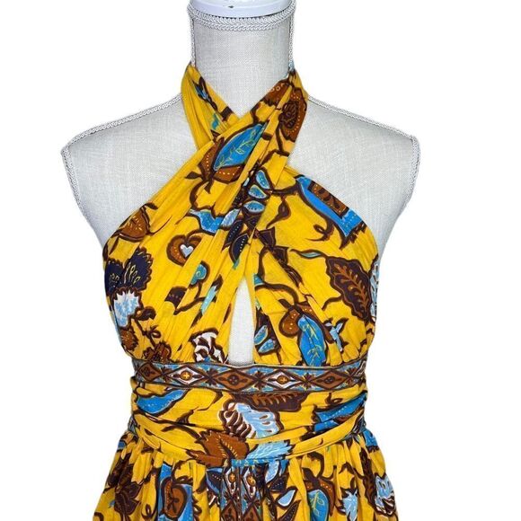 NEW Love The Label Ivy Dress in Sam Yellow XS Halter Midi - Picture 5 of 14